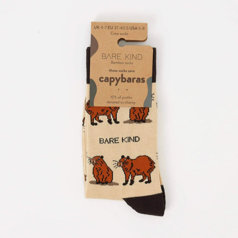 Save the Capybara Bamboo Socks by Barekind NZ