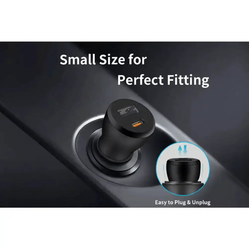techplus Car Charger Type-C and USB Fast Charging Mobile Adapter TechPlus USB A USB C PD Car Charger Fast Charge