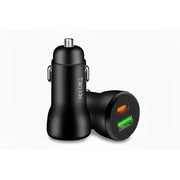 techplus Car Charger Type-C and USB Fast Charging Mobile Adapter TechPlus USB A USB C PD Car Charger Fast Charge