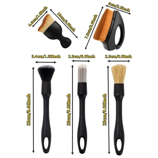 Car Detailing Brush Set (4–5PCS) by Habicare