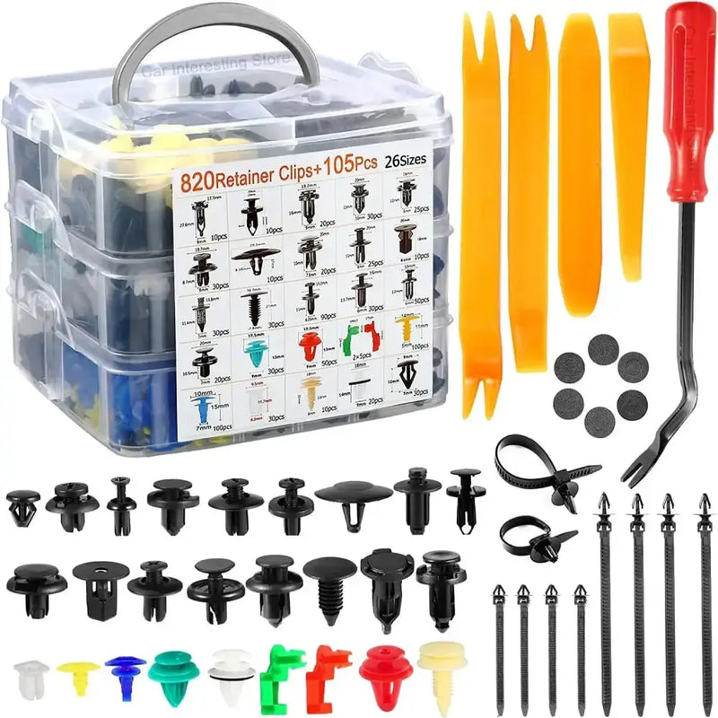 Car Fastener Clip Kit – Plastic Rivets & Retainer Pins (different types available) by Habicare