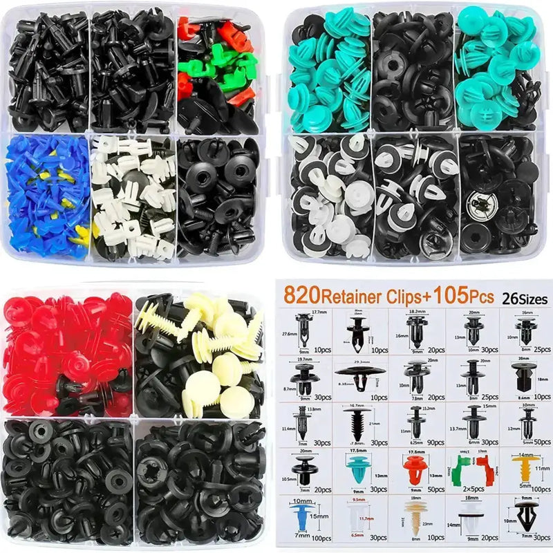 Car Fastener Clip Kit – Plastic Rivets & Retainer Pins (different types available) by Habicare