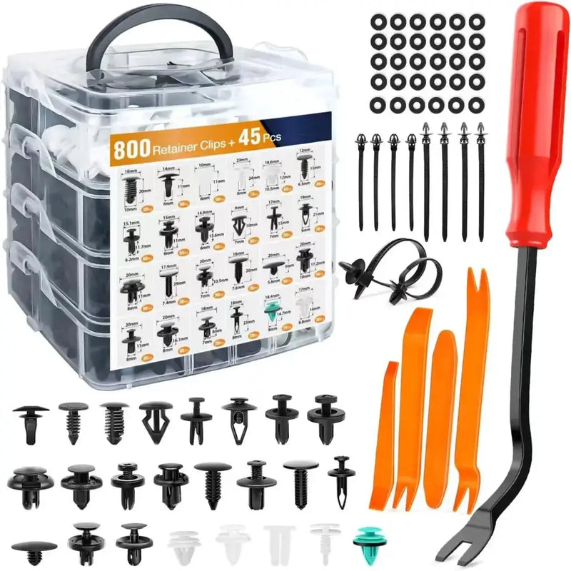 Car Fastener Clip Kit – Plastic Rivets & Retainer Pins (different types available) by Habicare