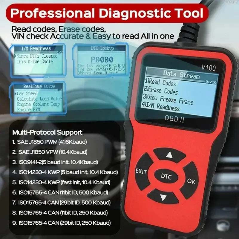 OBD2 Scanner, Voltage & Engine Fault Code Reader by Habicare
