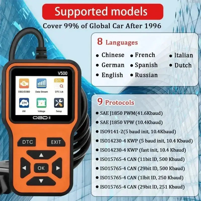 OBD2 Scanner, Voltage & Engine Fault Code Reader by Habicare