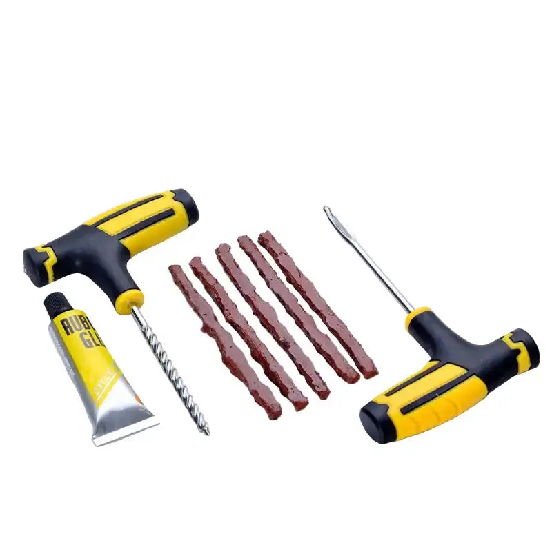 Car Tyre Repair Kit with Durable Strips & Super Glue by Habicare