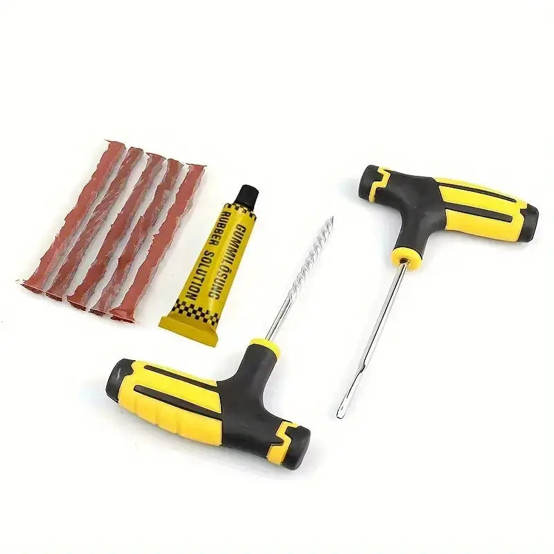 Car Tyre Repair Kit with Durable Strips & Super Glue by Habicare
