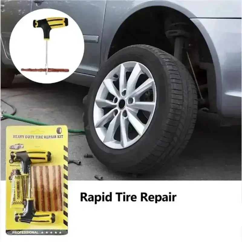 Car Tyre Repair Kit with Durable Strips & Super Glue by Habicare