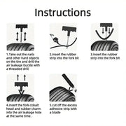 Car Tyre Repair Kit with Durable Strips & Super Glue by Habicare