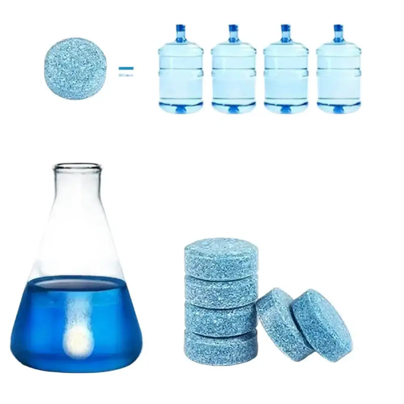 Car Windscreen Cleaner - Effervescent Tablets (available in different quantities) by Habicare