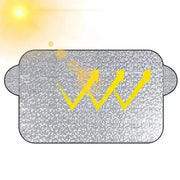 Car Windshield Snow & Ice Protector – Front/Rear Winter / Sunshade Cover by Habicare