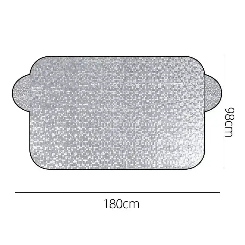 Car Windshield Snow & Ice Protector – Front/Rear Winter / Sunshade Cover by Habicare