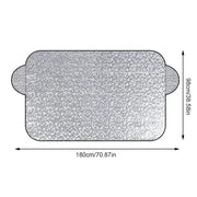 Car Windshield Snow & Ice Protector – Front/Rear Winter / Sunshade Cover by Habicare