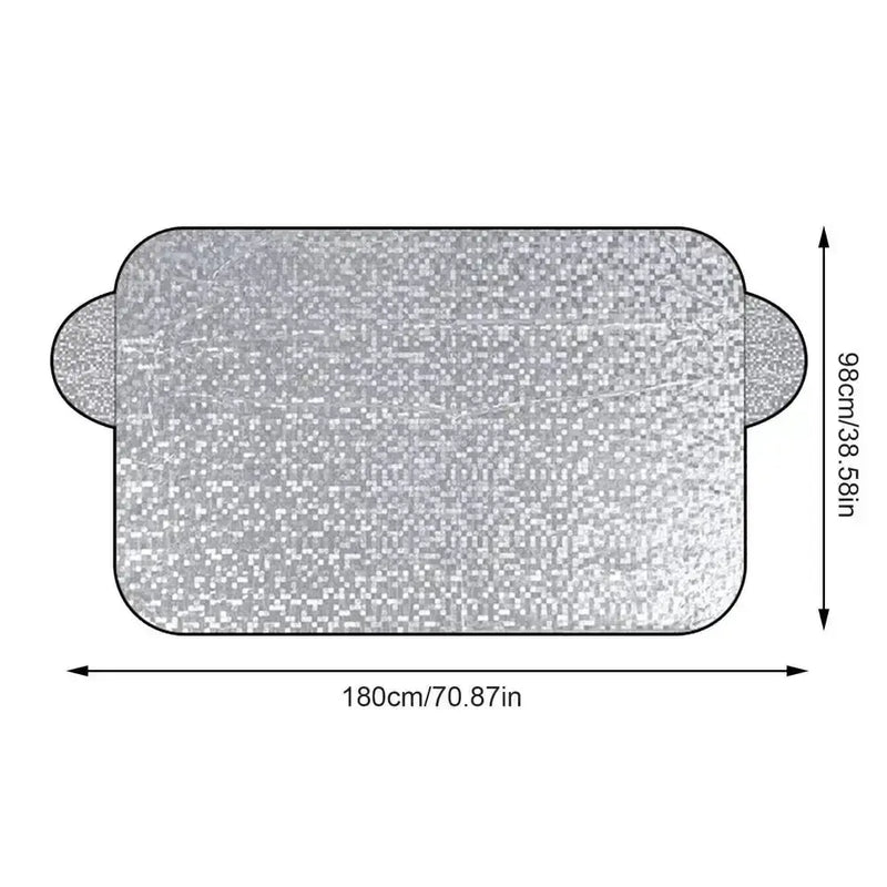 Car Windshield Snow & Ice Protector – Front/Rear Winter / Sunshade Cover by Habicare