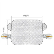 Car Windshield Snow & Ice Protector – Front/Rear Winter / Sunshade Cover by Habicare