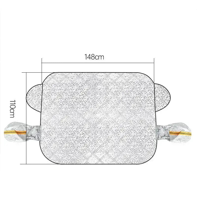 Car Windshield Snow & Ice Protector – Front/Rear Winter / Sunshade Cover by Habicare