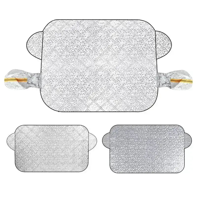 Car Windshield Snow & Ice Protector – Front/Rear Winter / Sunshade Cover by Habicare