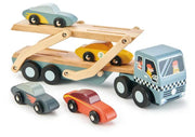 Wooden Car Transporter Truck Set - Tender Leaf Toys | Wooden Toys NZ by Curious Moonbeam