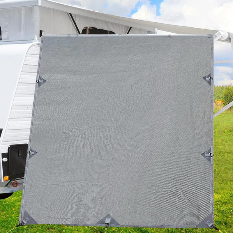 Caravan Privacy Screen Roll Out Awning 2.1x1.8M Sun Shade Pop Top End Wall Grey by SportZone.co.nz