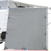 Caravan Privacy Screen Roll Out Awning 2.1x1.8M Sun Shade Pop Top End Wall Grey by SportZone.co.nz