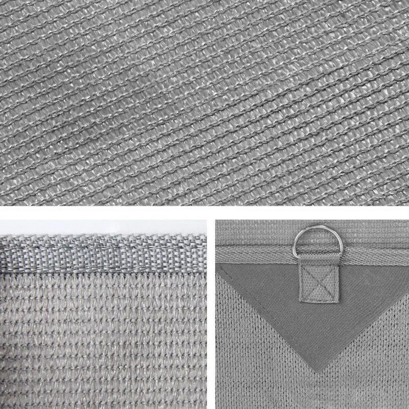 Caravan Privacy Screen Roll Out Awning 4.6x1.95M End Wall Side Sun Shade Grey by SportZone.co.nz