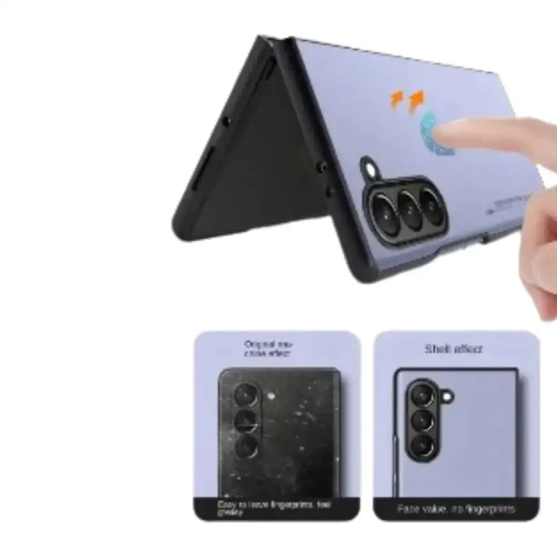 Carbon Fiber & Leather Case for Samsung Galaxy Z Fold 6/5/4/3 by Habicare