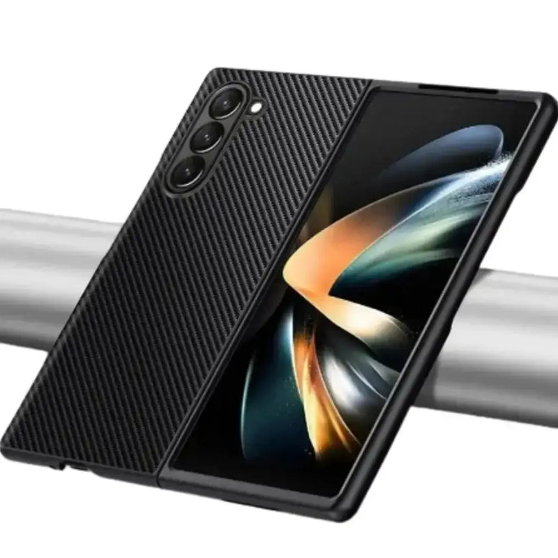 Carbon Fiber & Leather Case for Samsung Galaxy Z Fold 6/5/4/3 by Habicare