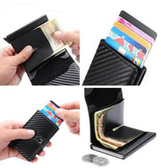 g8buynz RFID Clip Wallet In Premium PU Leather Ultra Slim Card Case RFID Clip Wallet Leather Ultra Slim Card Case