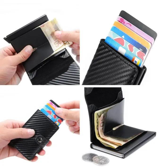 g8buynz RFID Clip Wallet In Premium PU Leather Ultra Slim Card Case RFID Clip Wallet Leather Ultra Slim Card Case