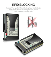 g8buynz g8buynz Slim RFID Card Holder for Men Money Clip Aluminum Metal Wallet Front Pock Case Slim RFID Card Holder for Men Money Clip Aluminum Metal Wallet Front Pock Case