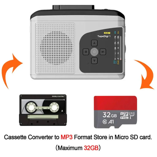 Cassette Walkman with MP3 & Radio by Habicare