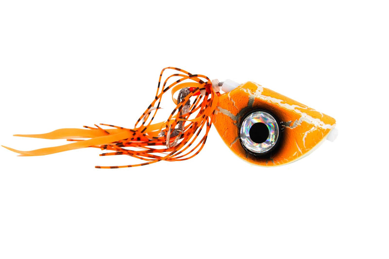 Catch Beady Eye Kabura 60g 80g 100g 120g 150g with Glow and UV in vibrant orange color with large holographic eye.