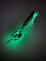 Catch Beady Eye Kabura 60g 80g 100g 120g 150g with Glow and UV illuminated in dark setting.