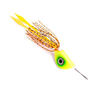 Catch Beady Eye Kabura 60g 80g 100g 120g 150g with Glow and UV - Chartreuse color with 3D holographic eyes and exciting head shape.