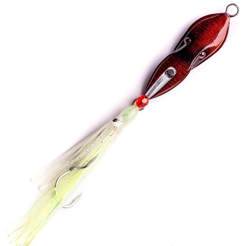 Boss Squid fishing lure with detailed paintwork and strong hooks, designed to attract various fish species.