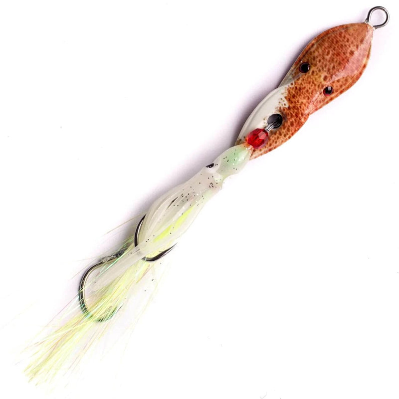 Boss Squid fishing lure designed for various techniques with vibrant colors and strong hooks.