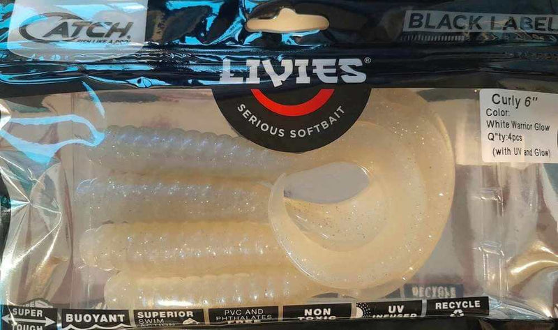 Catch Catch Livies Curly Tail Catch Livies Curly Tail 6in White Warrior