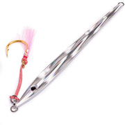 Catch Long John Slide fishing lure with pink decoration and hooked end for catching kingfish.
