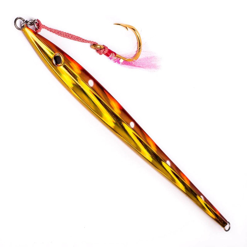 Catch Long John Slide lure designed for attracting kingfish with its unique fins and balanced weight distribution.