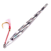 Catch Long John Slide lure with a shiny finish and low profile design for catching kingfish.