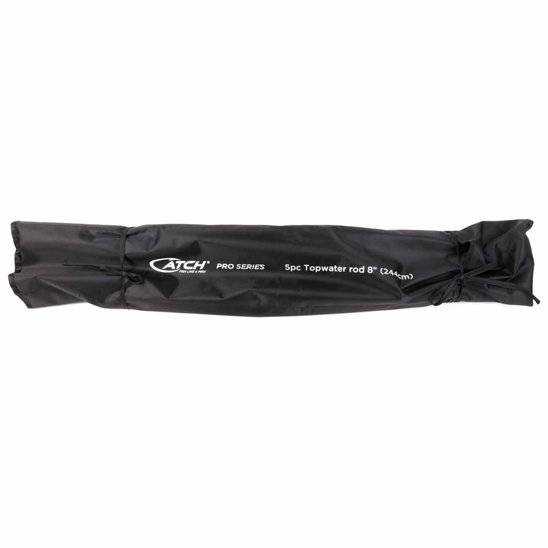 Catch Pro Series 5pc Topwater rod 8" (244cm) PE6-8 in a protective carry bag.