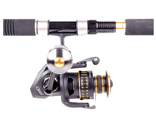 Catch Spin Jig Combo 5ft 8in 50-150g featuring a high-quality fishing reel and rod design.