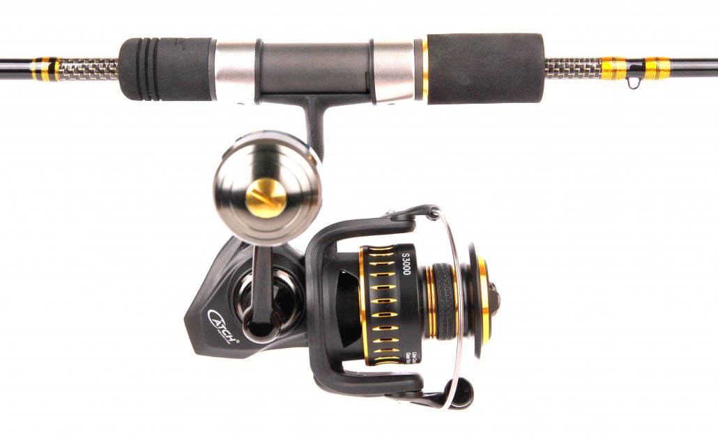 Catch Pro Series Kensai 150g Spin Rod with Catch SP3000 Spin reel spooled with braid - Action Outdoors Kiwi