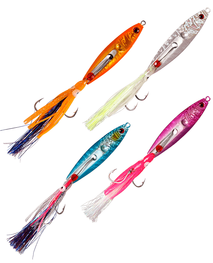 Catch 200 gram BetaBug Ballistic Blue (Blue Silver) fishing lures in vibrant colors and strong hooks.