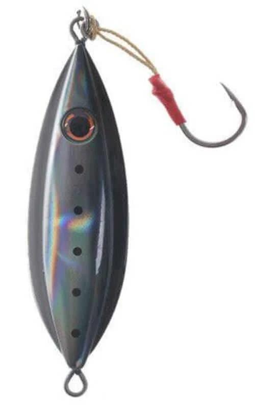 The Boss White Slow Pitch Jigs 80 100 150G - sleek fishing jig designed for snapper and other fish with vibrant swimming action.
