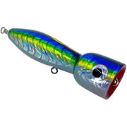Handmade Popper Charlie Chugga - colorful mahogany popper with unique design and durable coating.