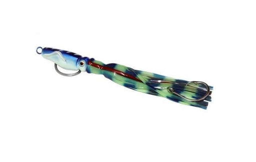 750g Catch Squidwings Blue Glow lure with vibrant colors and  glowing design for deep water fishing.