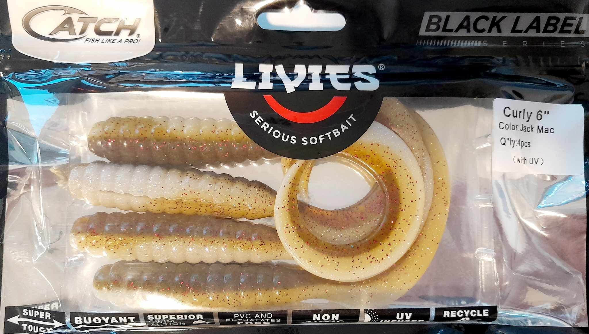 Catch Soft Bait Catch Livies Curly Tail Bait 6in Jack Mac