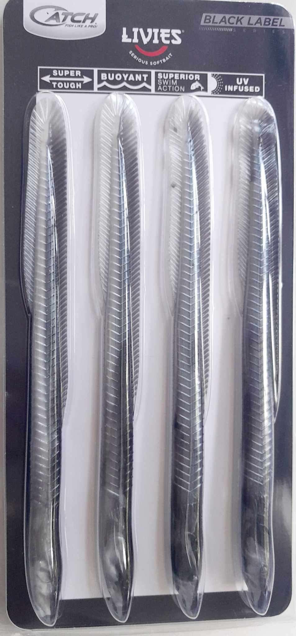 Catch Soft Bait Catch Livies Eels Tail 7in Silver Shadow