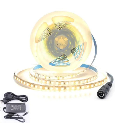 5M Warm White 5050 12V Led Strip Light with Power Adapter by salelink.co.nz